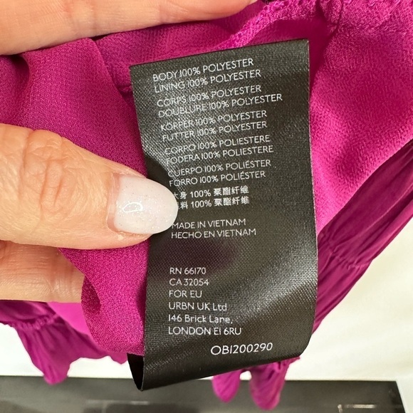 Anthropologie Maeve Tasha Satin Smocked Ruffle Dress - Picture 13 of 13